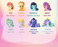 My Little Pony Magic Bottle Blind Box Set - Mini Bean Toys Featuring Applejack And Pinkie Pie for Birthday Gifts And Desk Decor