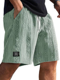 Men's Jacquard Casual Shorts Summer Harajuku Solid Sweatpants Fashion Men Short Pants Retro Men Clothes Roupas Streetwear New
