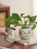 Ice Cracked Ceramic Vase Handmade Vase Bohemian Art Home Decoration Living Room Office Decoration Dried Flower Display Vase
