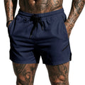 Men's new breathable mesh quick-drying sports shorts with a drawstring waistband, suitable for casual and fashionable sports wea