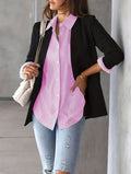 Classic Blue Striped Shirt Women 2026 Spring Streetwear Vintage Long Sleeve Blouses Female Casual Loose Single-Breasted Shirts
