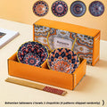 Bohemian Ceramic Tableware Household Gift Blue and White Porcelain Chopsticks Bowl Set Gift Box Packing