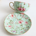 Bone China Coffee Cup Saucer Spoon Set Flower Tea Cups Set European Porcelain Cup and Saucer For Coffee Ceramic Cups Mugs Gift