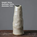 New Chinese national tide ceramic vase coarse pottery vase flower arrangement retro nostalgia handmade hotel Zen decoration