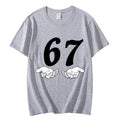 Six Seven 6 7 Meme Funny Hands T-shirt High Street Trend Fashion Short Sleeve T-shirts Men Women Clothing Casual Cotton T Shirts