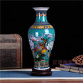 Jingdezhen Floor-standing Ceramic Large Flower Vase for Floral Arrangement Simple European-style Living Room Modern Home Decor C