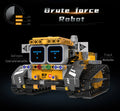 Digital display 5-in-1 transformable robot model assembly, remote control robot building blocks toy, children's toy gift