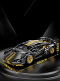 Technology 1:14 Black Supercar racing building blocks assembled brick car toy gift for boys birthday present