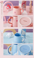 Hello Kitty Ceramic Mugs Sanrio Cinnamoroll My Melody Ceramic Coffee Cup Cartoon Breakfast Milk Water Cup Couple Drinkware Gift