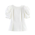 Women's Polka Dot Shirt with Ruff Sleeve New 2026 Spring Casual Button Sleeveless Women Tops Simple Lady Shirts & Blouses