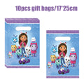Gabby Dollhouse Birthday Party Supplies Plates Cups Tablecloth Napkins Gabby Cat Birthday Decoration Supply Kit Kids Party Favor