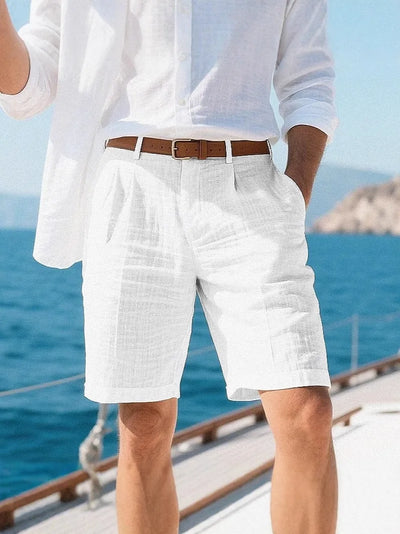 2026 New Men's Cotton Linen shorts Pants Male Summer Breathable Solid Color Linen Trousers Fitness Streetwear S-4XL