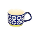YWDL Japanese Flower Coffee Mug Set Retro Ceramic Milk Oats Mug Office Water Handgrip Cup Kitchen Party Drinkware Set 300ml