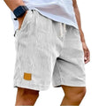 2026 New Mens Corduroy Shorts Retro Embroidered Logo Lace Up Casual Summer European American Fashion Drawstring Beach Pants