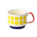 YWDL Japanese Flower Coffee Mug Set Retro Ceramic Milk Oats Mug Office Water Handgrip Cup Kitchen Party Drinkware Set 300ml