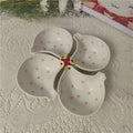 4pcs chicken shaped plates, ceramic seasoning plates, cute mini plates