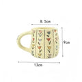 1PC 350ml Handmade Unique Design Ceramic Mug, Coffee Mug for Tea, Coffee, Milk, Juice in Kitchen, Dining Room, Living Room