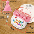 Pet Birthday Hat Scarf Set Adjustable Cat Dog Birthday Supplies Mini Pet Saliva Towel Suitable for Cat and Dog Party Decoration