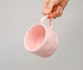 Korean Style ins Ceramics Cup 300ML Pink Love shape handle Coffee Mug Breakfast milk oatmeal cup Water  cup Valentine's Day Gift