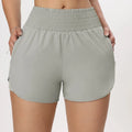 Women High Waisted Athletic Shorts Running Shorts with Zipper Pockets Elastic Workout Shorts for Yoga Breathable Sports Shorts