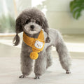 Dog Knitted Scarf Red Knit Scarves with Fuzzy Pompom Neck Warmer Bandana Xmas Holiday Winter Pet Puppy Cat Costume