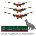 Cute Cat Bow Collar Wool Crocheted Christmas Cats Bowtie Collar Bow Tie Pet Bib for Indoor Cats Kitten and Small Dogs Puppies