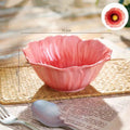 Multifunctional American Style Ceramic Flower Plate Light Luxury Modern Dining Plates Household Decorative Bowl Kitchen