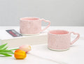 Korean Style ins Ceramics Cup 300ML Pink Love shape handle Coffee Mug Breakfast milk oatmeal cup Water  cup Valentine's Day Gift