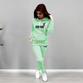 Autumn Winter Daily Casual Sporty Hoody Outfit Women's Jogger Set Hoodies and Sweatpants Female Home Outdoor Comfort Sportswear