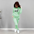 Autumn Winter Daily Casual Sporty Hoody Outfit Women's Jogger Set Hoodies and Sweatpants Female Home Outdoor Comfort Sportswear