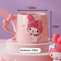 Hello Kitty Ceramic Mugs Sanrio Cinnamoroll My Melody Ceramic Coffee Cup Cartoon Breakfast Milk Water Cup Couple Drinkware Gift