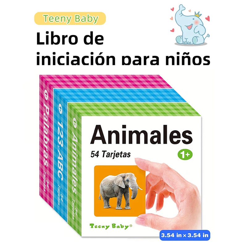 Different types of Spanish learning cards for children to improve their cognitive abilities  back to school