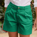 Cotton Linen Solid Shorts For Women Button High Waist Summer Loose Casual Pockets Shorts Female Pants Women Clothing