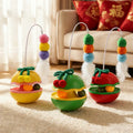 Roly-Poly Toy Tumbler Cat Toys Catnip Feather Teaser Wand Rotating Turntable Interactive Kitten Chew Toy Pet Supplies