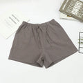 2026 New Women Cotton Linen Shorts Summer Casual Solid with Pockets Wide Leg Shorts Fashion All-match Loose Sport Short Pants