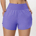 Women High Waisted Athletic Shorts Running Shorts with Zipper Pockets Elastic Workout Shorts for Yoga Breathable Sports Shorts
