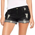 Summer Students Denim Shorts Women 2025 Female Harajuku Cotton HOLE Jeans Ladies Elastic Pockets Harem Trousers Short Pants