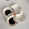 4pcs chicken shaped plates, ceramic seasoning plates, cute mini plates