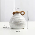 Contrast color with handle ceramic vase American country retro home desktop hydroponic flower decoration