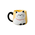 Drinkware 3D Embossed Ceramic Mug Cartoon Hand Painted Milk Mug Cat Pattern 500ml Coffee Cup Home Use