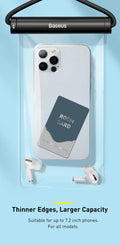 Baseus Waterproof Phone Case Under 7.2 inches For iPhone 12 Pro Max Swim Case IPX8 Universal Cover For Huawei Xiaomi Samsung