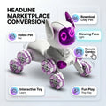 2026 RC Robot Dog Stunt Electronic Voice Command Touch Sensing Music Toy for Kids Boys Girls Children Gift Interactive Pet Robot