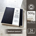 Potentate Deckled Edge Sketchbook 300g Drawing Paper 24Sheet Cold Pressed Texture Sketch Pad Watercolor Notebook for Art Student
