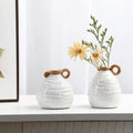 Contrast color with handle ceramic vase American country retro home desktop hydroponic flower decoration
