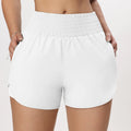 Women High Waisted Athletic Shorts Running Shorts with Zipper Pockets Elastic Workout Shorts for Yoga Breathable Sports Shorts