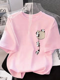 2026 Fashion New Design - Women's Round-neck Panda Print Fashion Short-Sleeved Summer Casual T-shirt women clothes