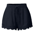 Shorts For Women Ruffle Hem Casual Shorts Plus Size Drawstring  Lace Shorts
