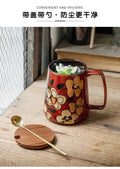700ml Large Capacity Coffee Cup Office Water Drinkware Chinese Style Hand-painted Cups Ceramic Mug Fathers Day Gifts