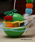 Roly-Poly Toy Tumbler Cat Toys Catnip Feather Teaser Wand Rotating Turntable Interactive Kitten Chew Toy Pet Supplies