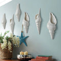 1Pc Amagogo Modern White Ceramic Sea Shell Conch Flower Vase Wall Hanging Home Decor